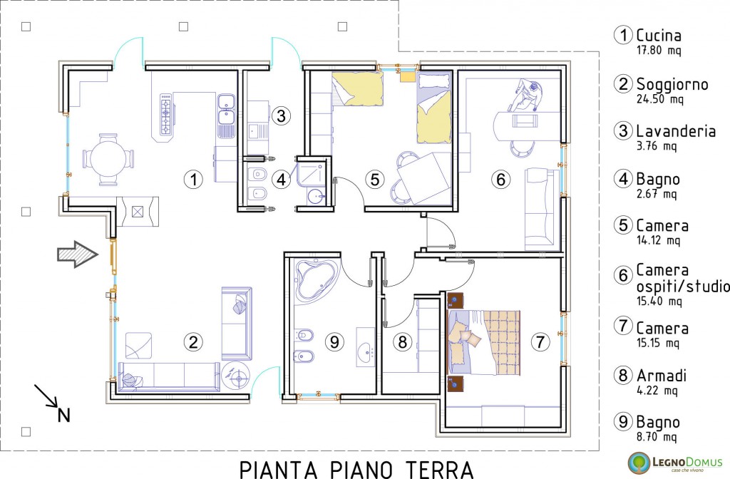 AMBROSIA 113 mq | Legno Domus